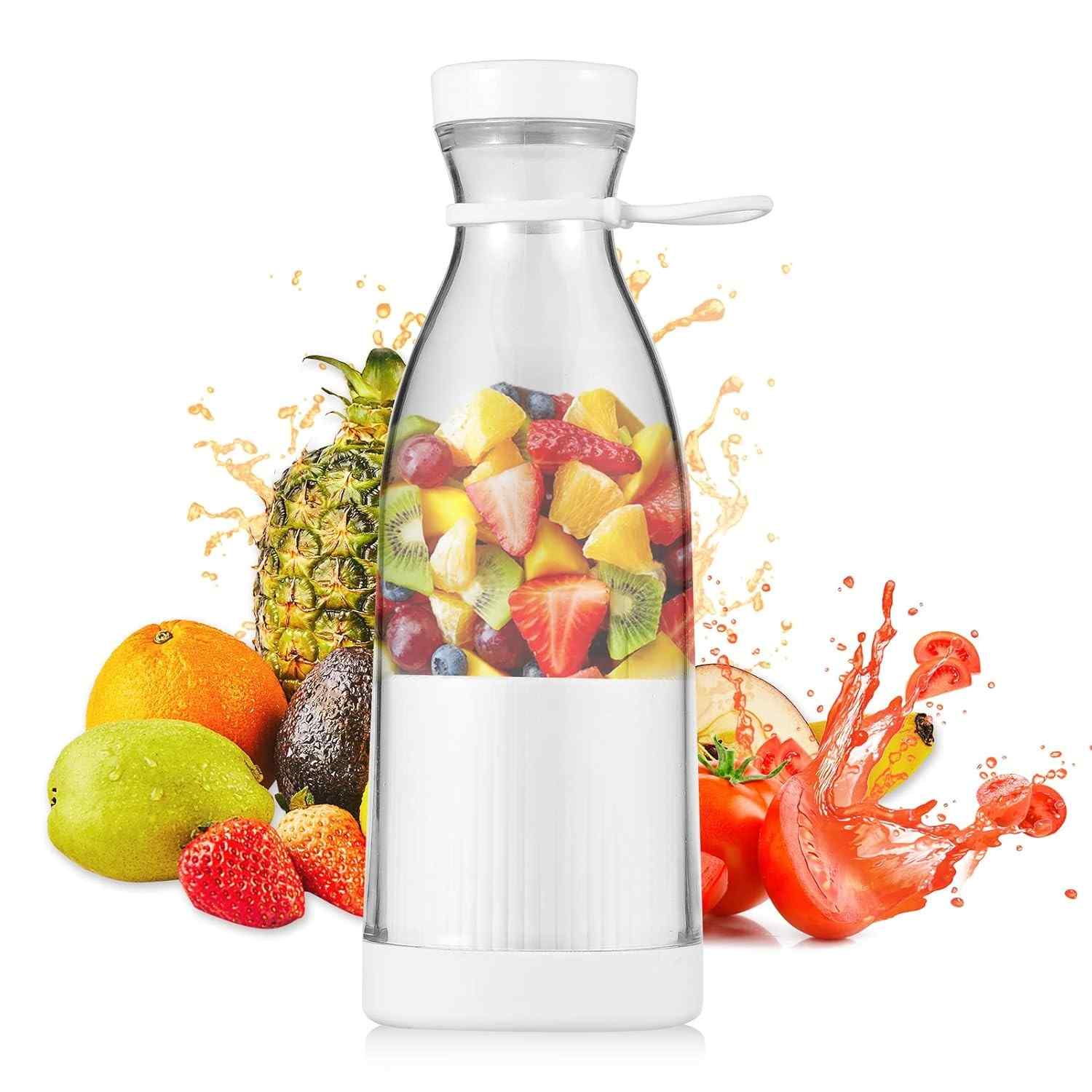 Liquidificador Portátil com Bateria Recarregável - 6 Lâminas, 300ml, Ideal para Suco, Smoothie e Viagens