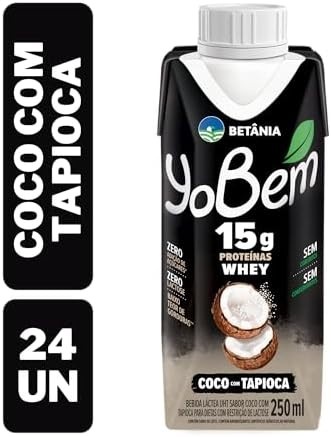 Pack YoBem Bebida Proteica Coco com Tapioca 15g de Proteínas Whey - 24 Unidades