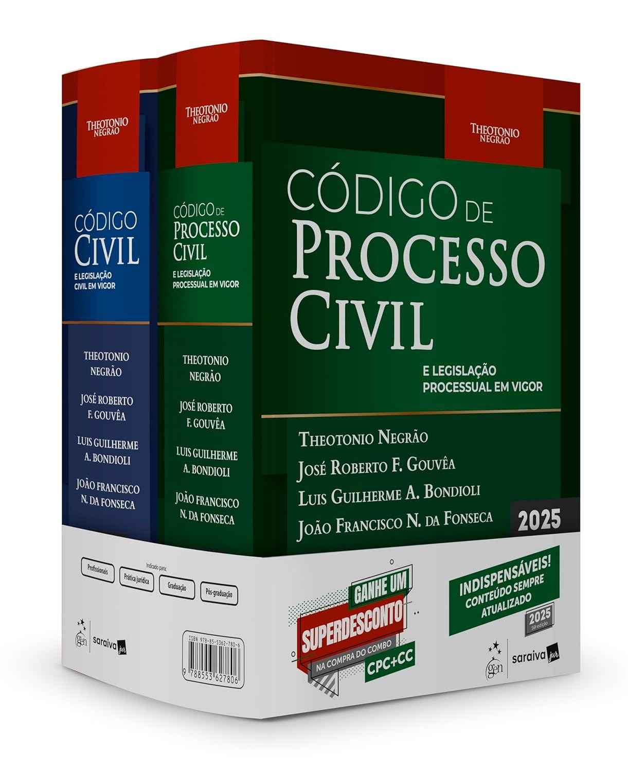 Combo Essencial: Código Civil e Processo Civil - Legislação Atualizada para Profissionais do Direito