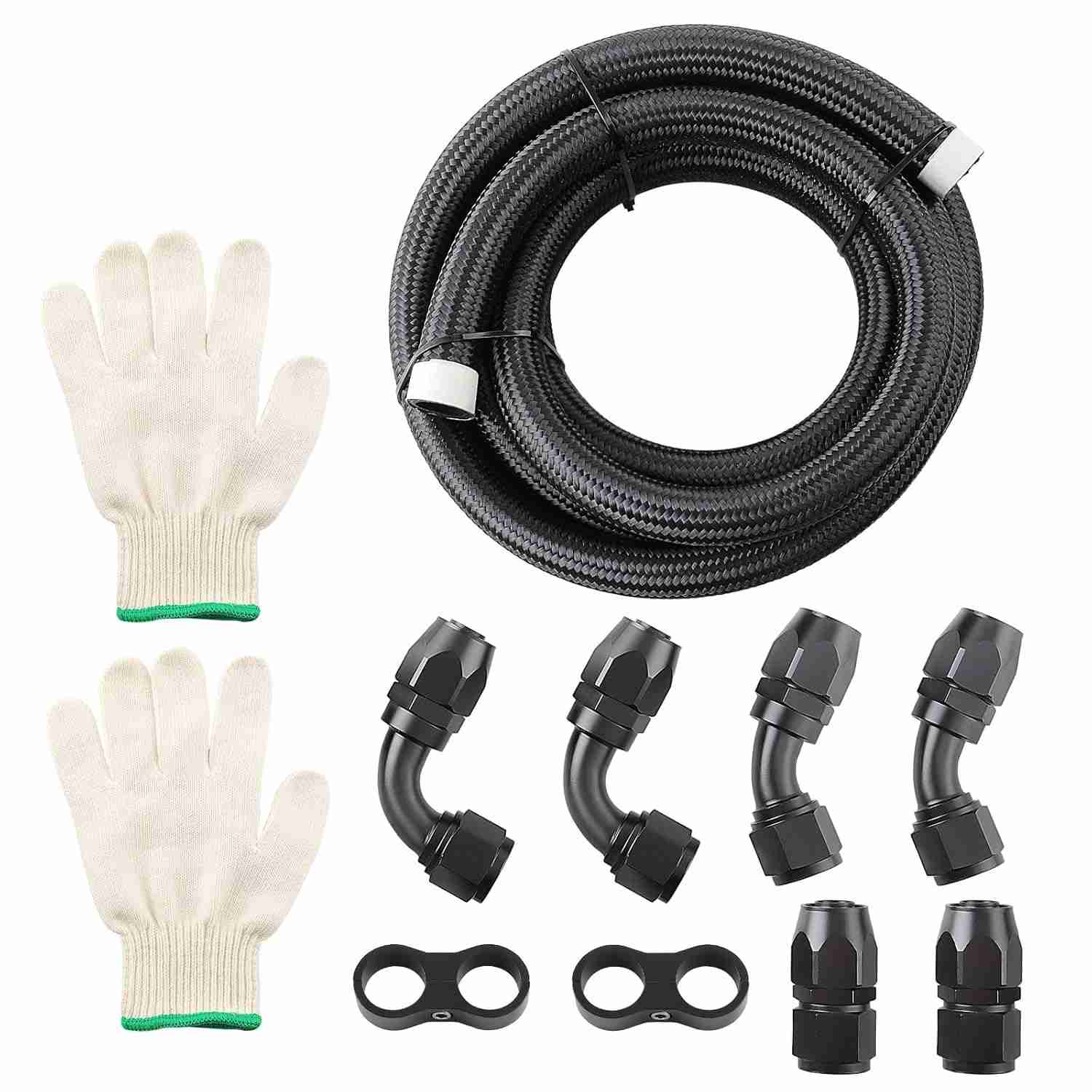 Kit Linha de Combustível 12AN maXpeedingrods: Mangueira Trançada Nylon e Conexões de Alta Performance