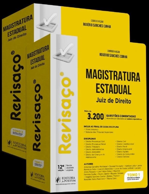 Revisaço Magistratura Estadual: 3200+ Questões Comentadas para Juiz de Direito (12ª Ed. 2025)