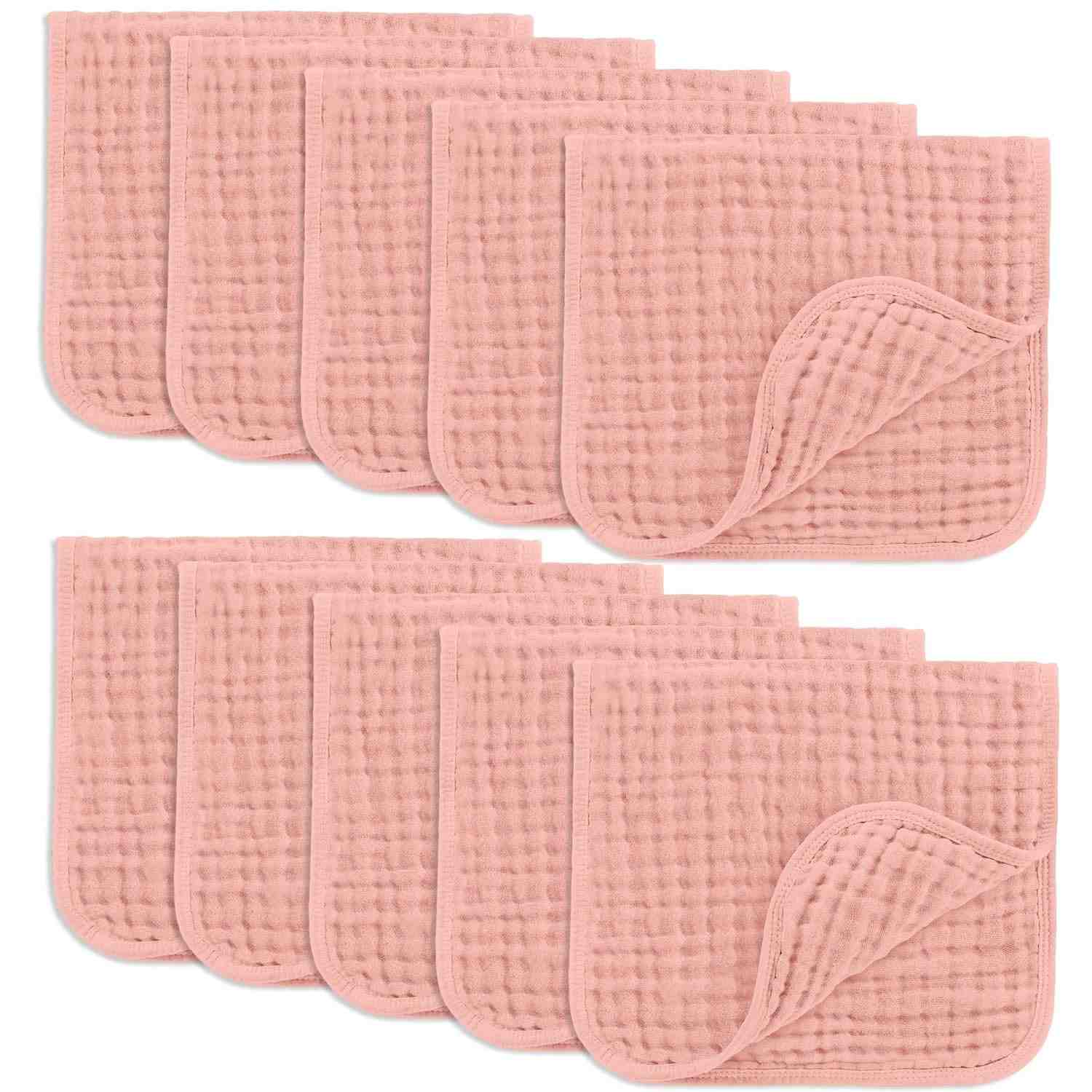 Comfy Cubs Panos para Arrotar Musselina 6 Camadas - Pacote com 10 Unidades Grandes em 100% Algodão Macio e Ultra Absorvente