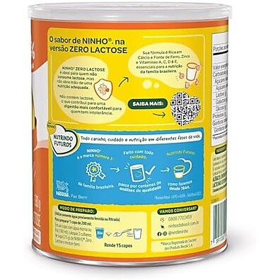 Ninho Forti+ Zero Lactose: Nutrição Completa 380g
