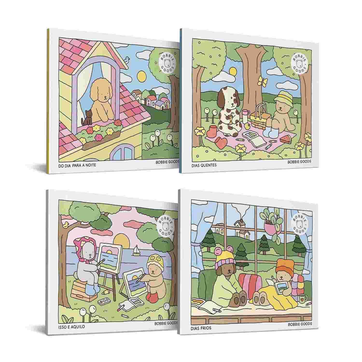Coleção Completa Bobbie Goods: 4 Livros de Colorir Originais para Despertar a Criatividade!