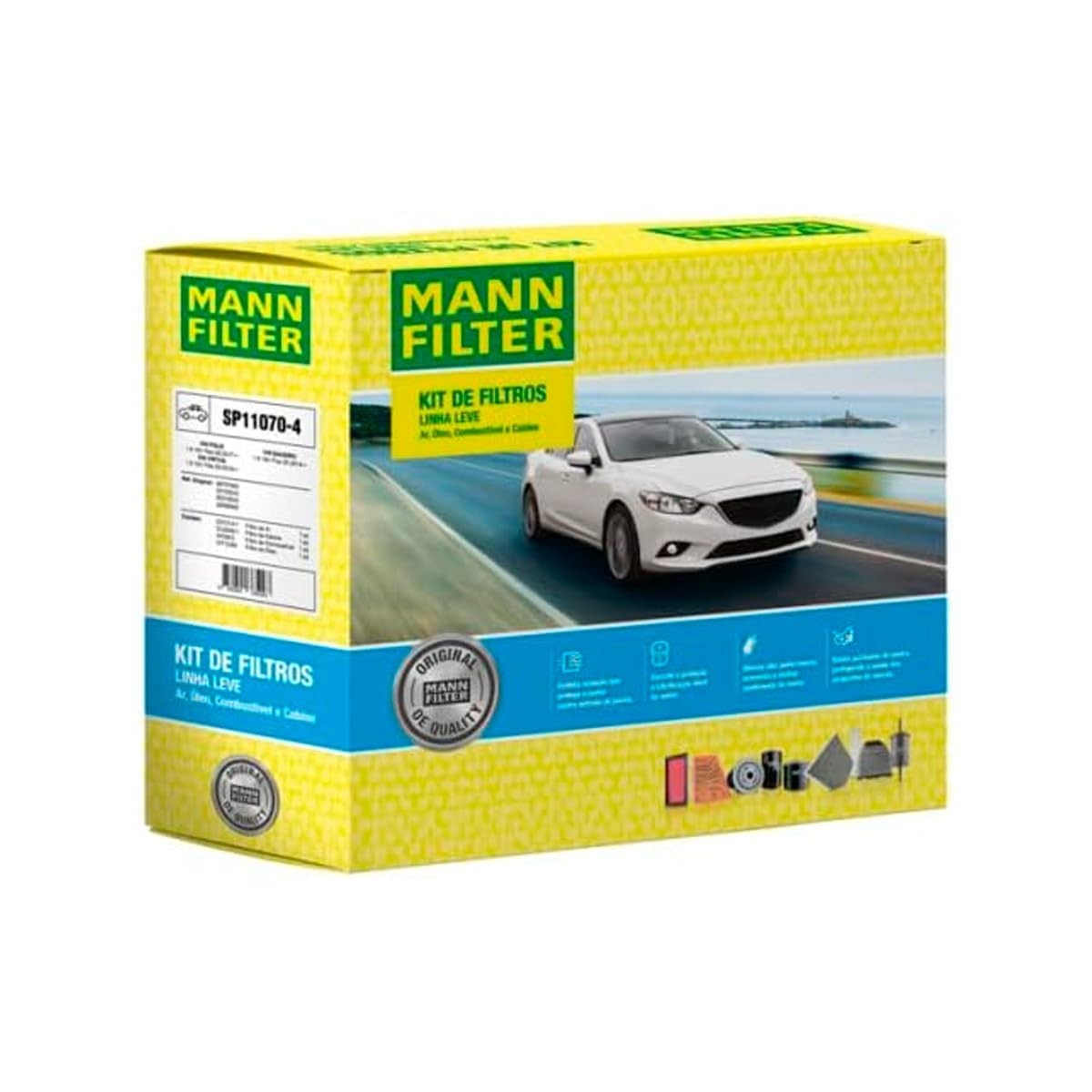 Kit Completo de Filtros Mann-Filter SP11070-4: Performance e Proteção para Seu Volkswagen Polo, Virtus e Saveiro