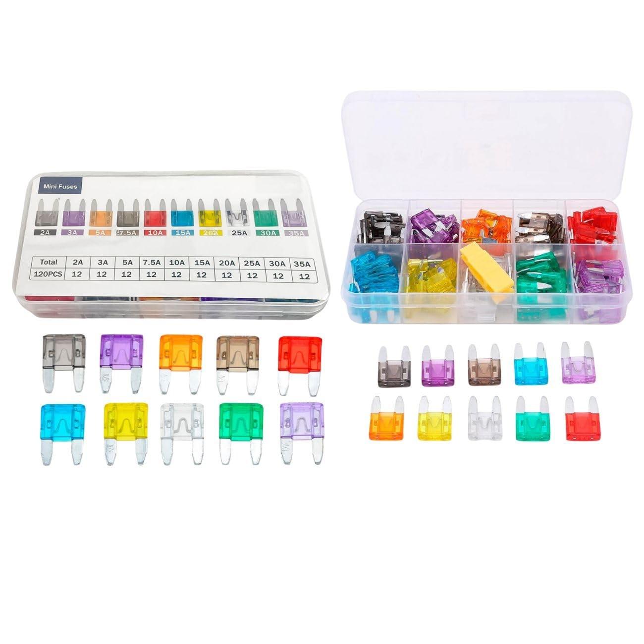 Kit Completo Fusíveis Automotivos 220 Peças: Proteção Essencial com Caixa Organizadora e Extrator