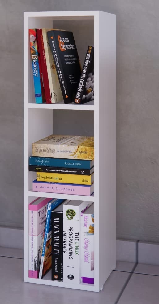 Estante para Livros Livreiro Branca – Organizador Moderno Compmóvel com Design Durável