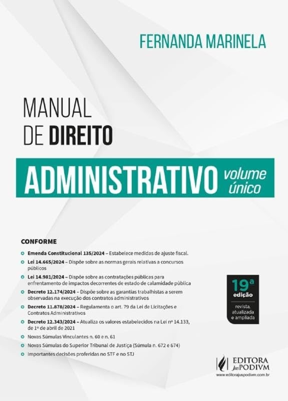 Manual de Direito Administrativo 19ª Edição (2025) - Essencial para Concursos e Profissionais