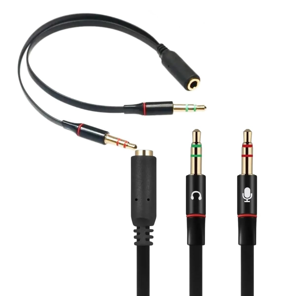 Cabo Adaptador P2 Macho para P3 Fêmea: Conecte Seu Microfone e Fone em 18cm!