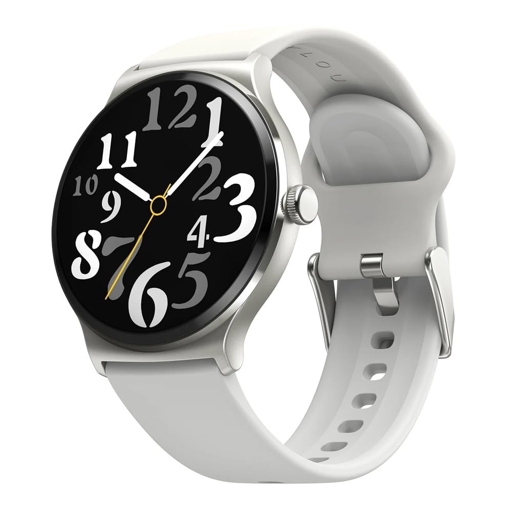 HOLLYWAVE Smartwatch Solar Lite: Conectividade e Bateria Imbatível (10 dias) - Cinza
