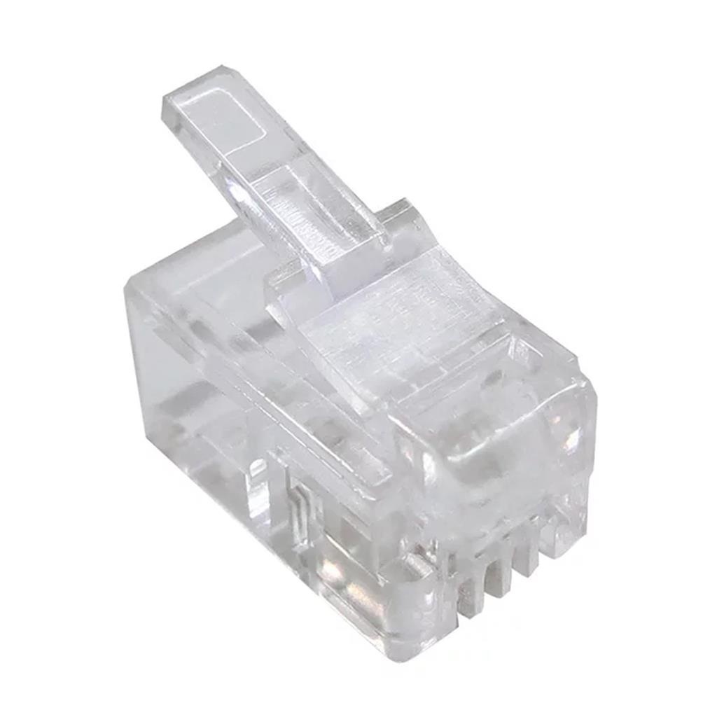 Conector RJ11: Kit 20 Macho 4 Vias Metaltex