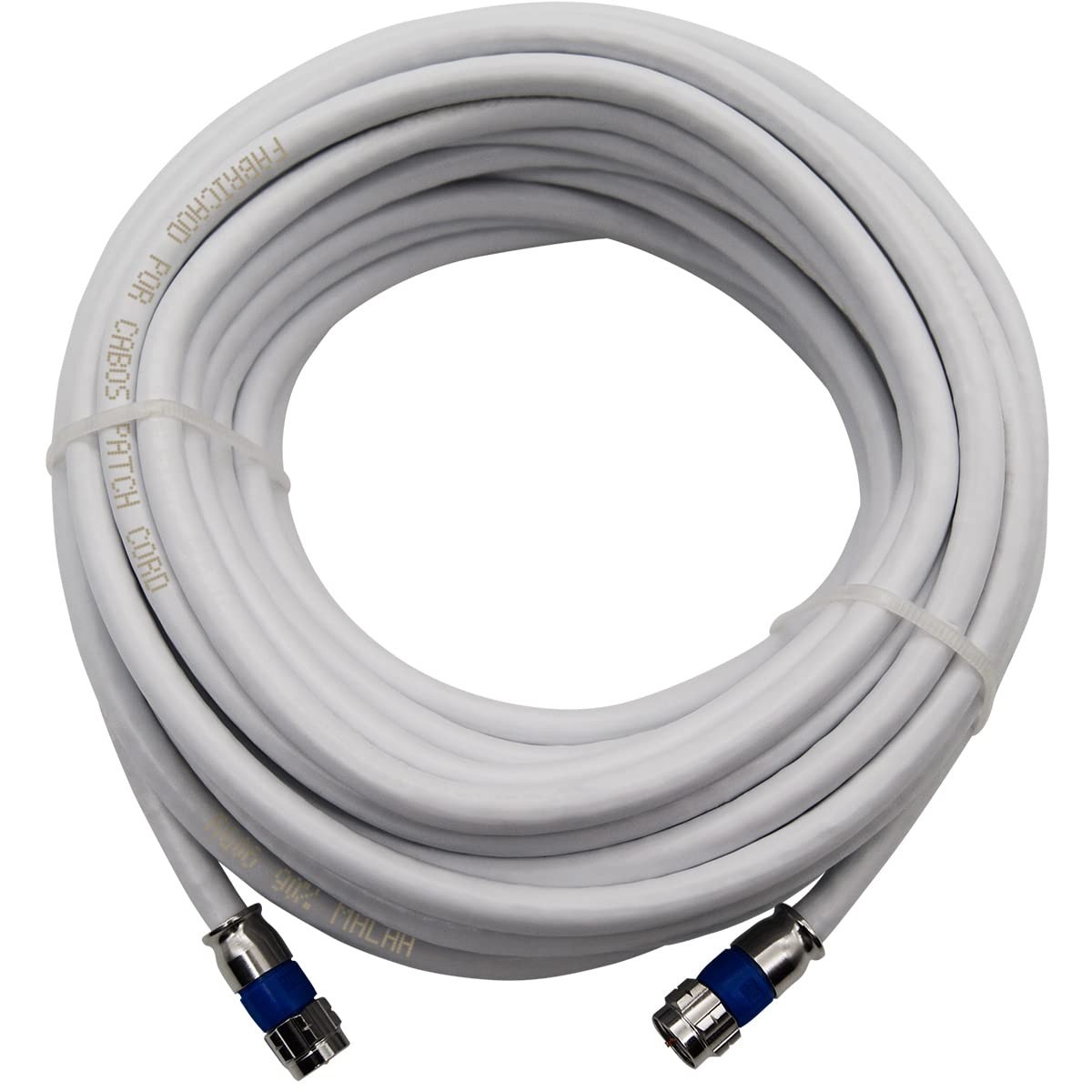 Cabo Coaxial RG06 10m Branco: Conexão Perfeita para Sua Antena!