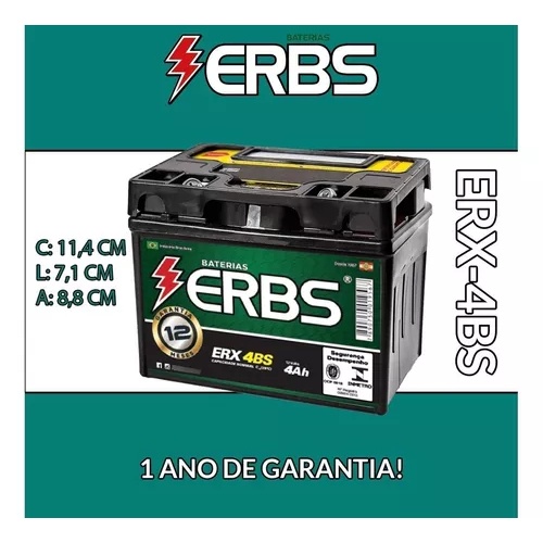 Bateria ERBS para Moto Biz C100 KS 2001-2006: Alta Performance e Confiabilidade