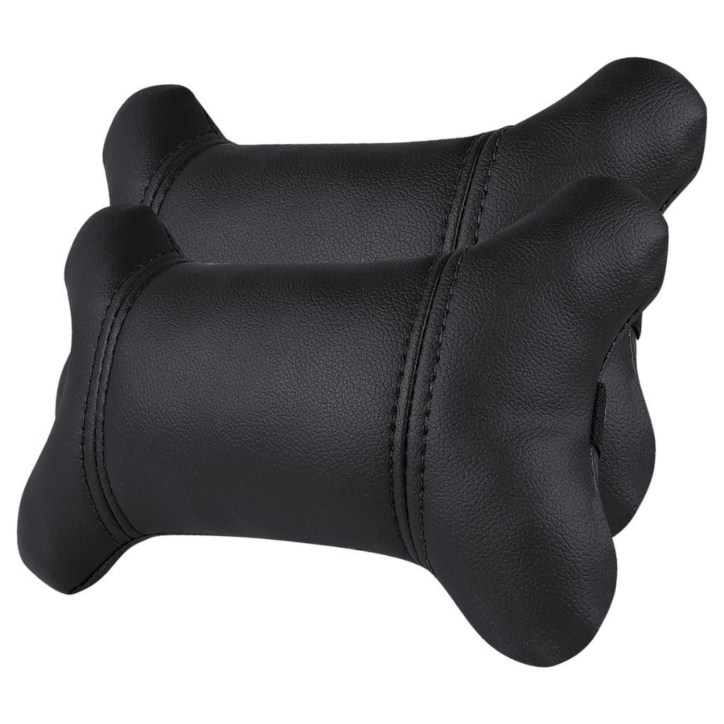 KIT 2 Almofadas de Pescoço para Carro: Conforto e Suporte Ergonômico em Viagens (Preto)