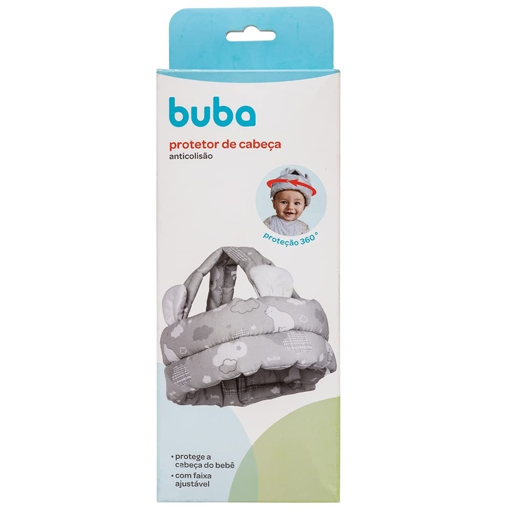 Protetor Anti-colisão Buba Cinza - Segurança e Conforto 360° para Bebês