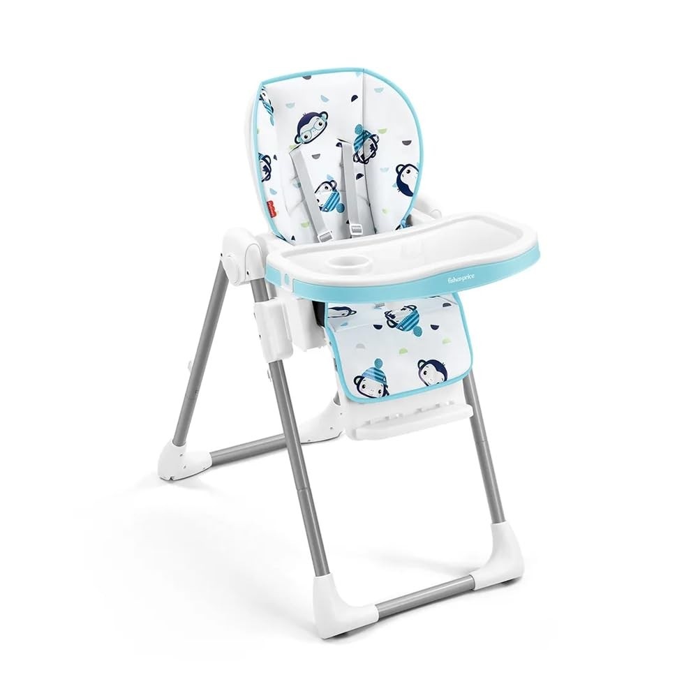Cadeira Alta Chef's Chair Azul Fisher-Price - Segurança e Conforto para Refeições Saudáveis