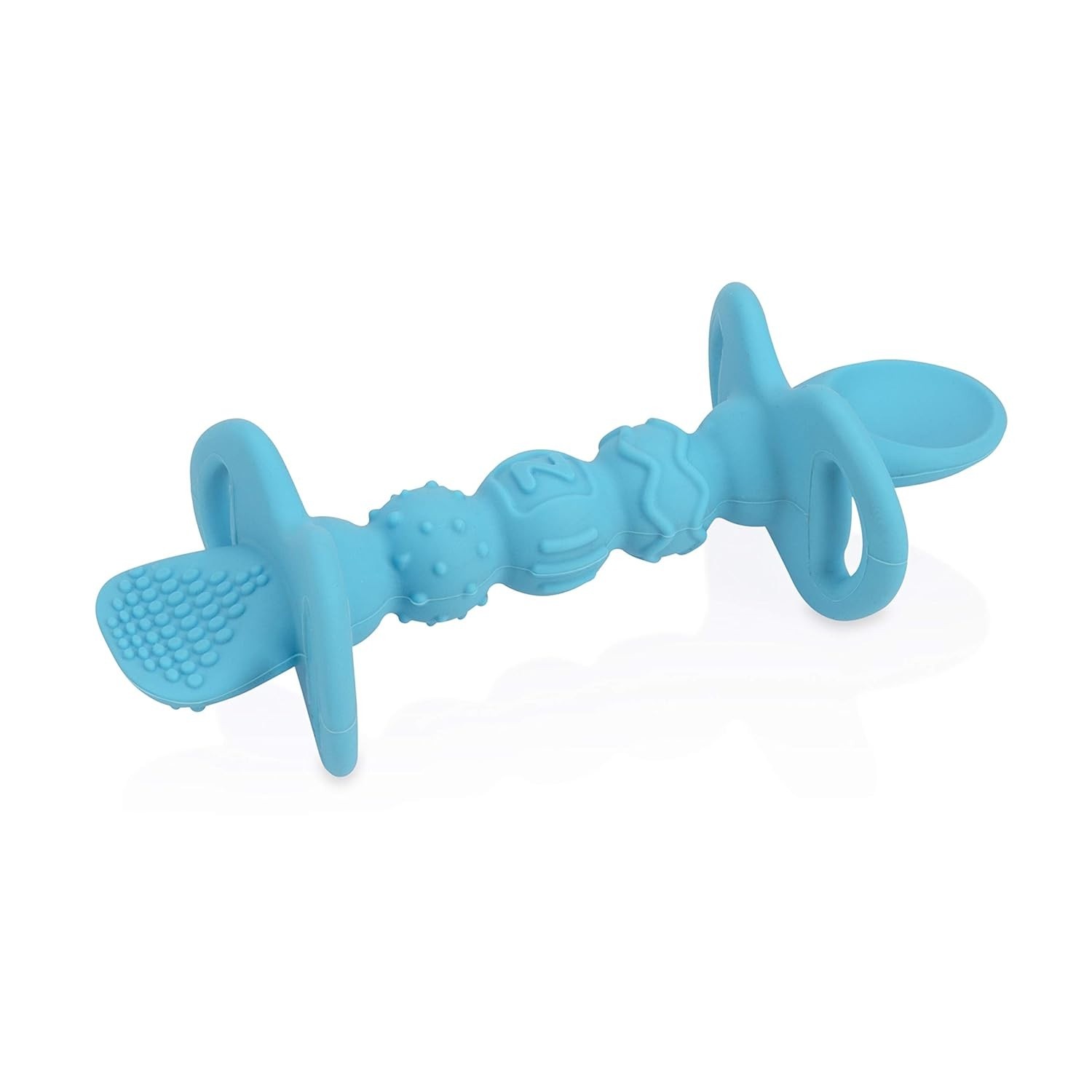 Colher de Silicone Nuby com Travas de Segurança Azul - Proteção e Conforto para Bebês