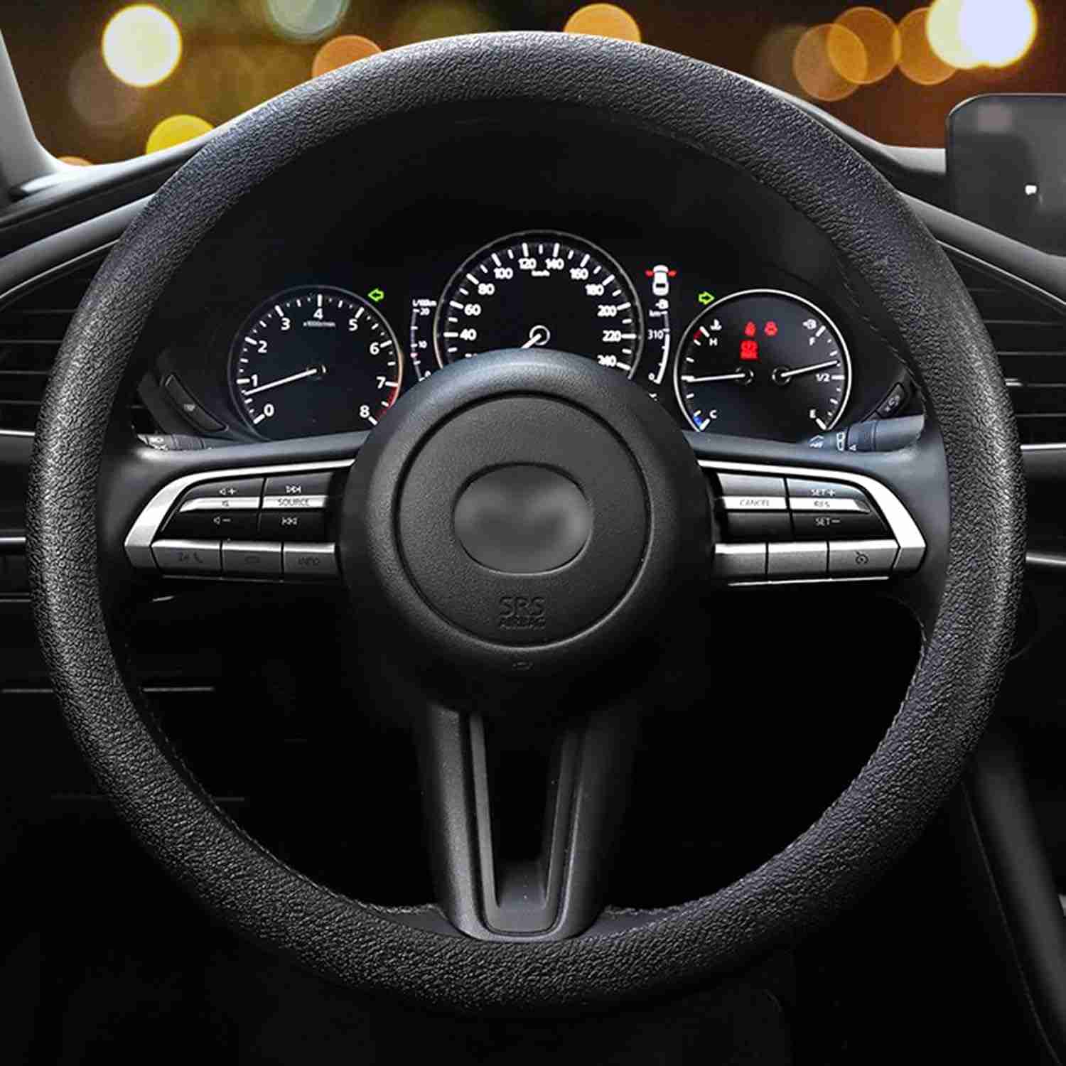 Capa de Volante LRITER Silicone Antiderrapante Universal - Conforto e Segurança para Seu Carro (Preto)