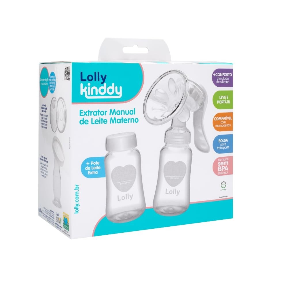 Lolly Extrator Manual Leite Materno 150ml - Conforto e Segurança na Extração