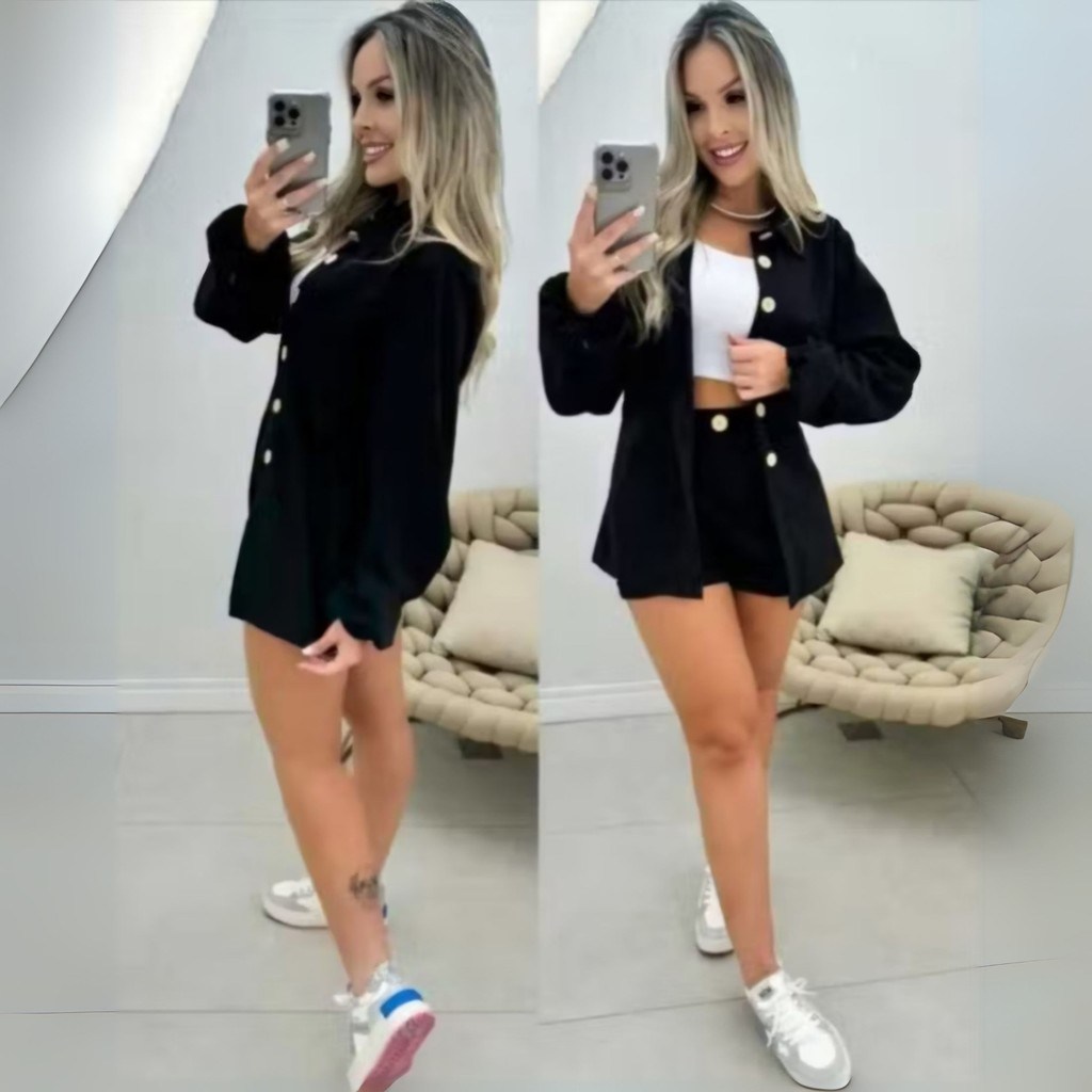 Conjunto Camisa e Short: Elegância e Conforto!