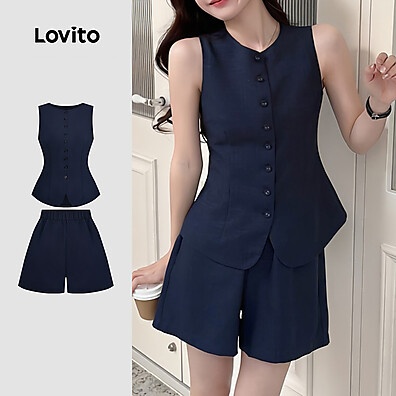 Conjunto de Shorts Lovito: Elegância Casual