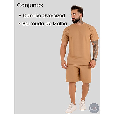 Conjunto Oversized Masculino Camiseta e Short - Verão Confortável