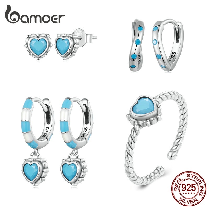 Conjunto Prata 925 Coração Bamoer: Elegância e Charme