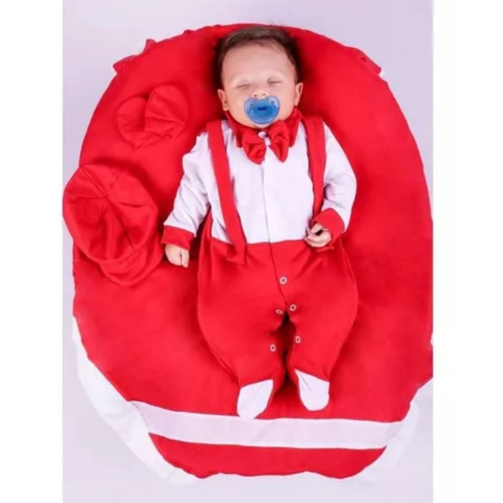 Conjunto Saída Maternidade Bebê Menino Heitor – 4 Peças