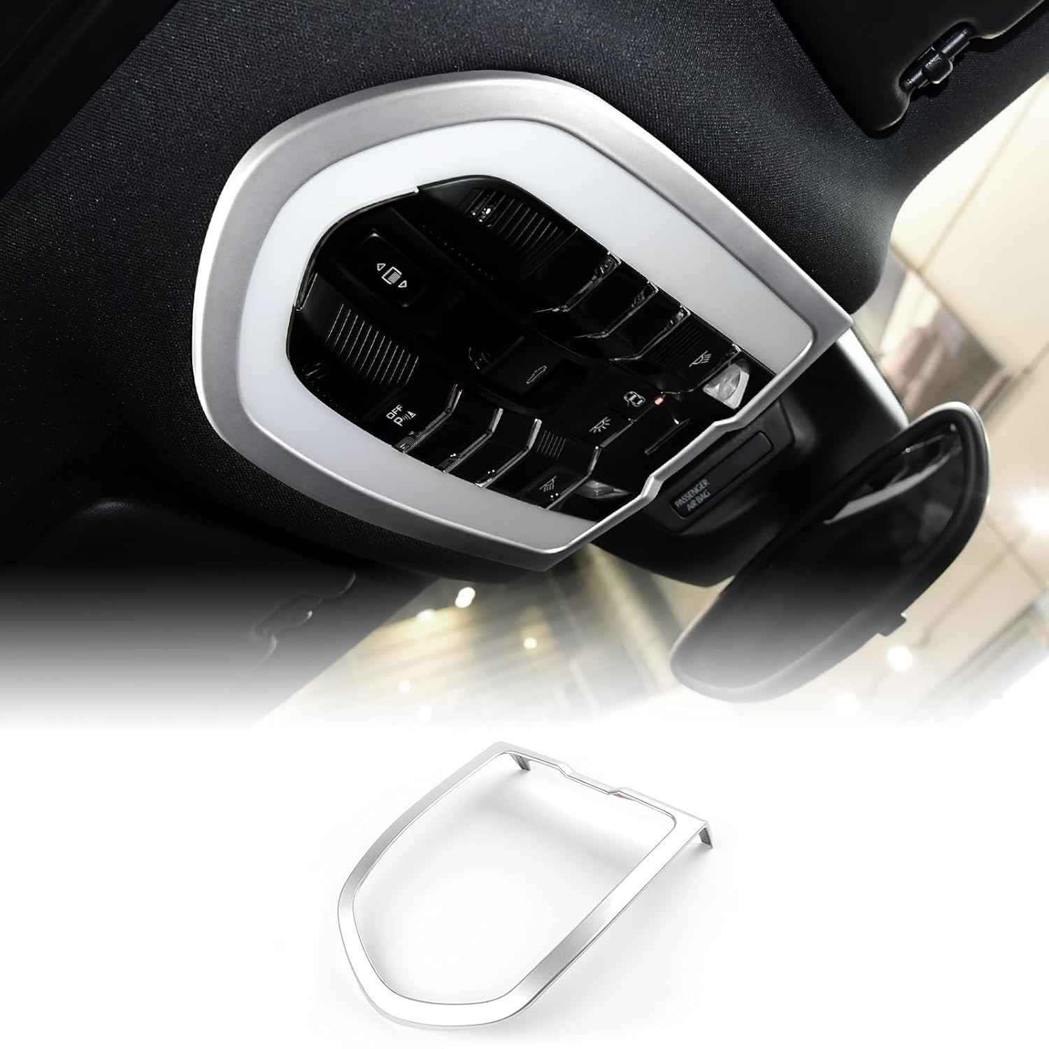 Adesivo Decorativo Prata para Console Central Porsche Macan/Cayenne/Panamera 2011-2019