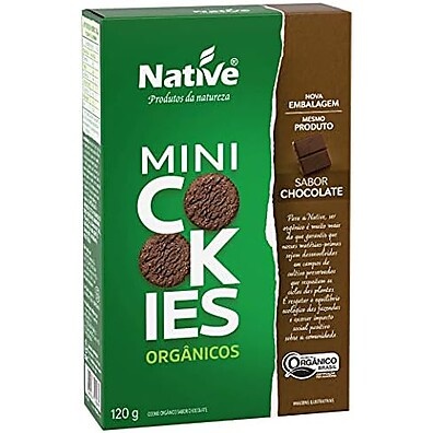 Cookie Baunilha Orgânico Native: 8x40g Delícia Natural