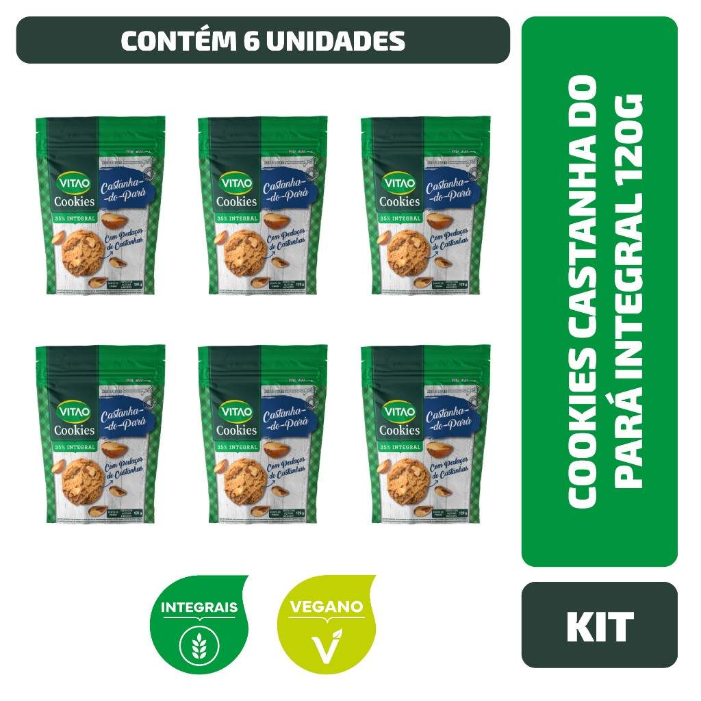 Cookies Integrais Vitao Castanha do Pará: Sabor e Saúde!