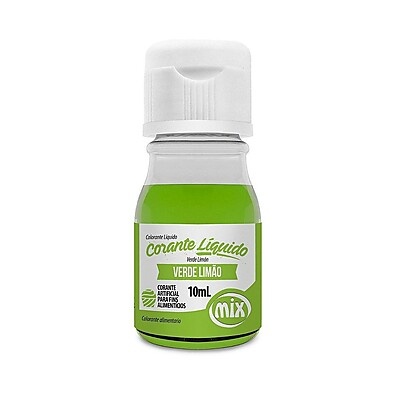 Corante Líquido Verde Limão 10ml Mix – Ideal para Doces e Bebidas