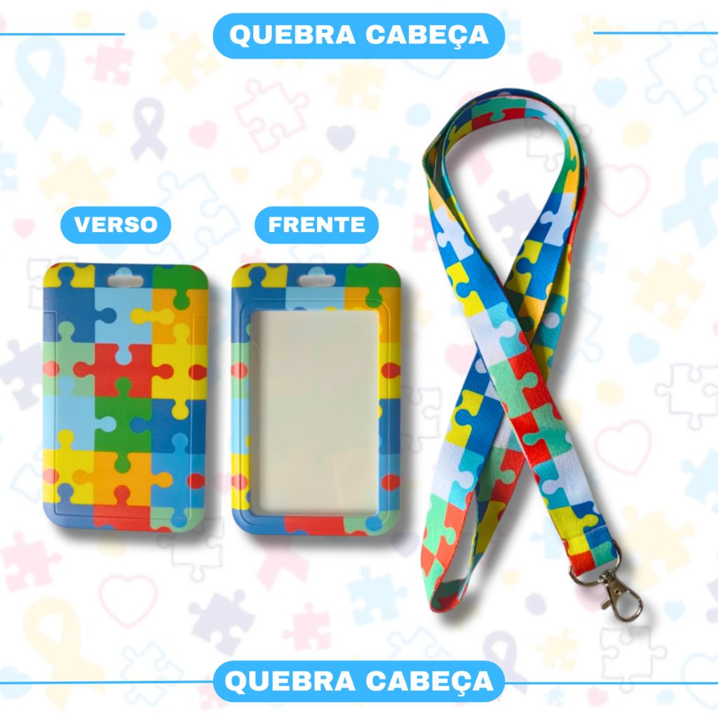 Cordão e Porta Crachá Autismo: Inclusão com Estilo!