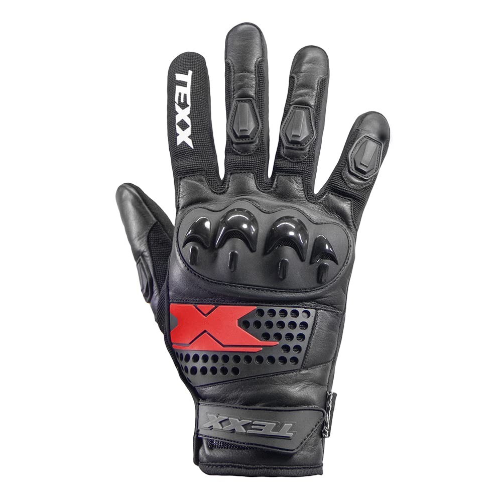Luva de Couro Texx Old Shoot Preta: Estilo e Proteção para Motociclistas