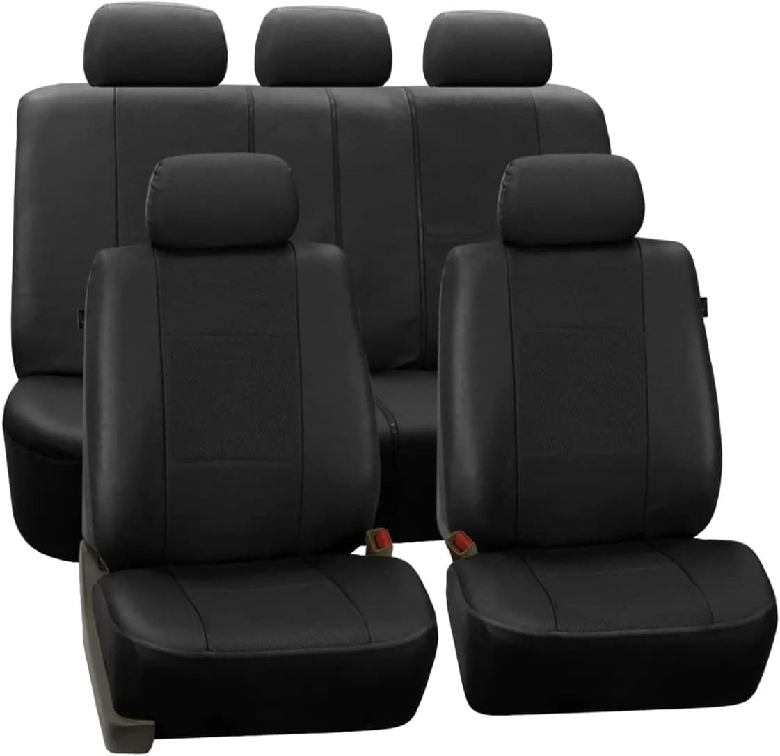 Jogo de Capas de Banco Automotivo Universal em Couro Courvin Preto - Proteção e Estilo