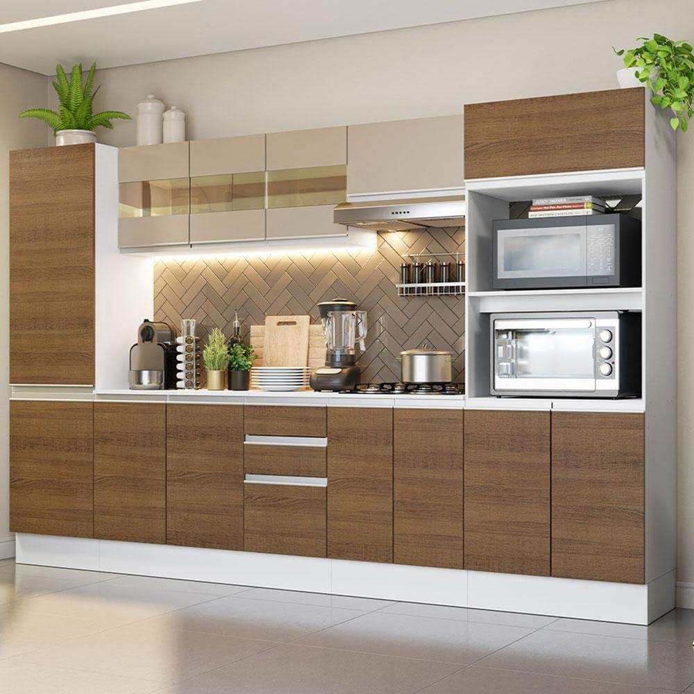 Cozinha Completa Smart 300cm Madesa - MDF Premium com Design Moderno