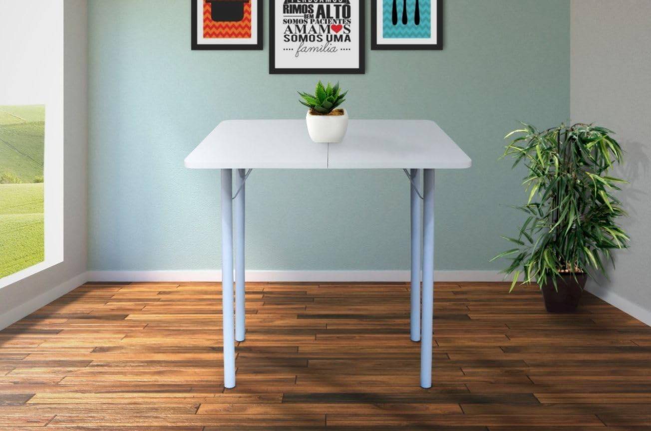 Mesa Dobrável para Cozinha, Sala e Jantar - Design Moderno com Pés em Metal