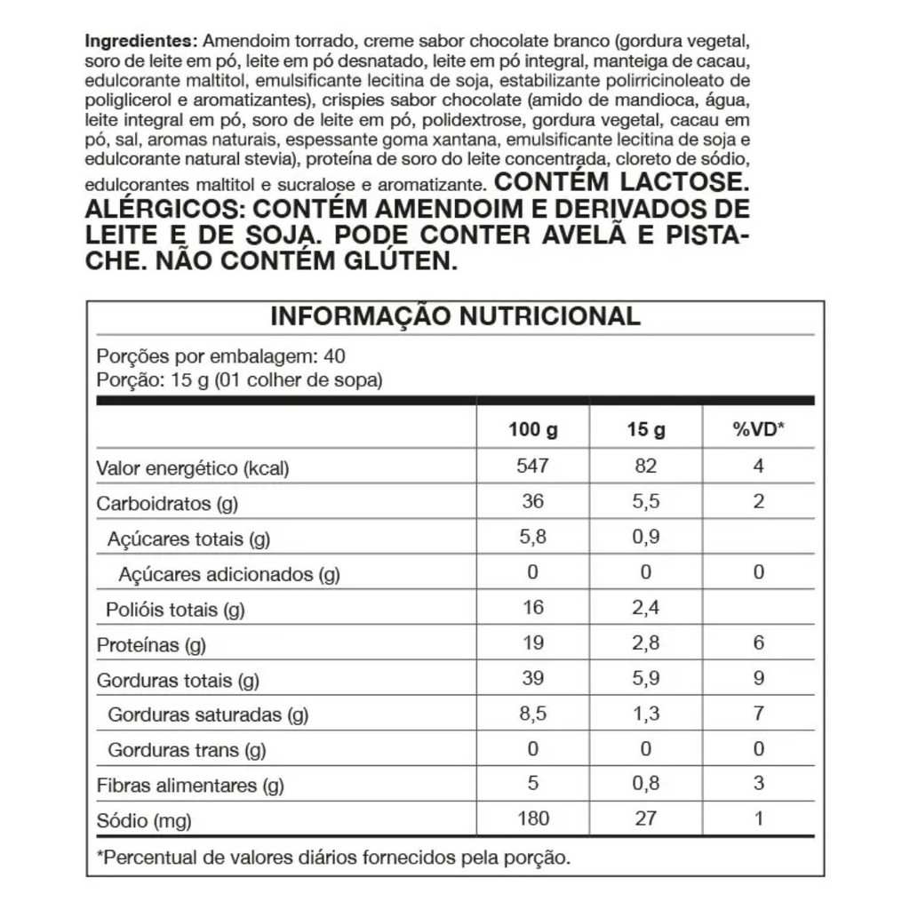 Pasta de Amendoim com Whey Protein 600g Nutrata Cookies & Cream