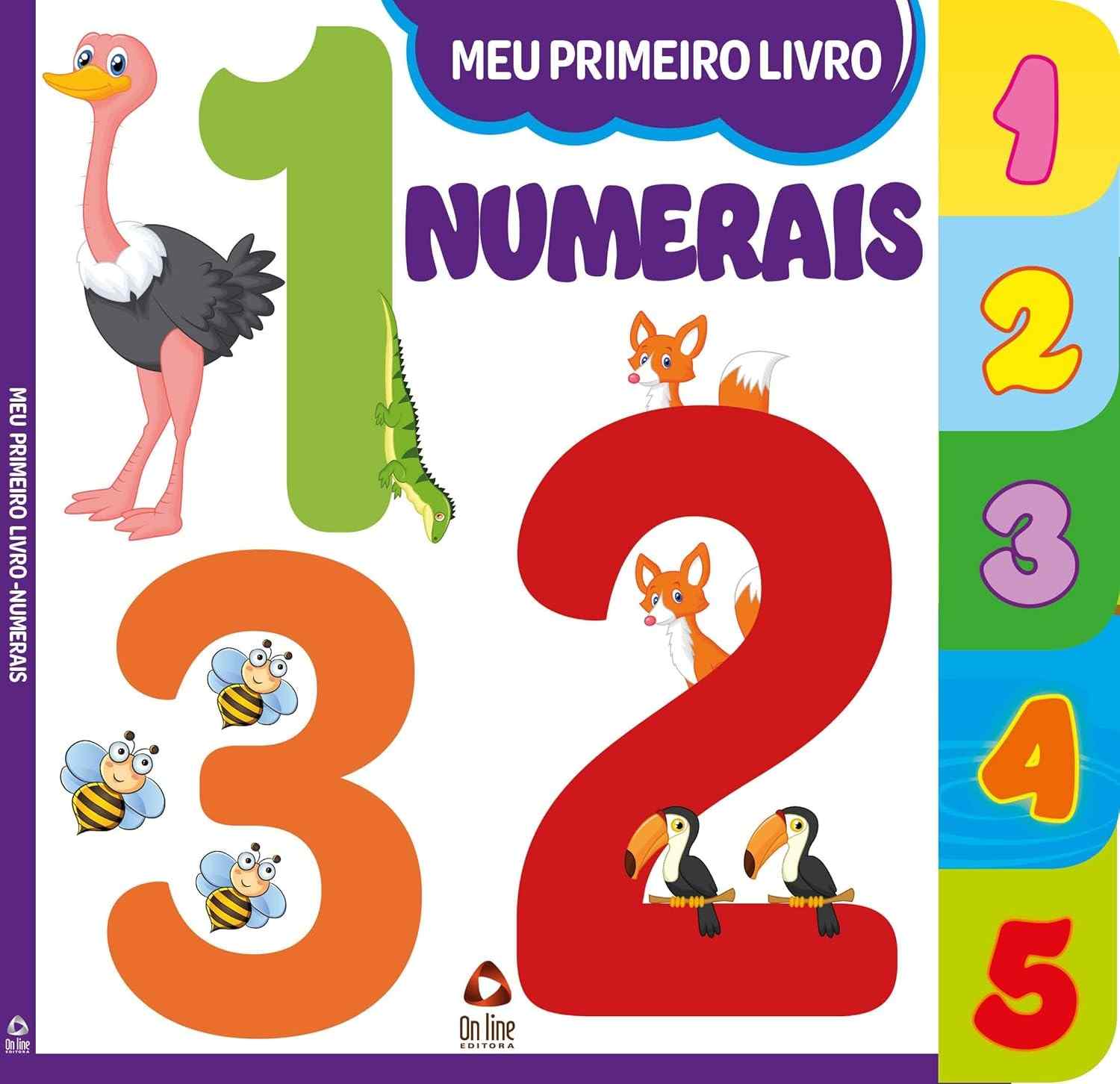 Meu Primeiro Livro de Numerais: Alfabetização Divertida para Crianças