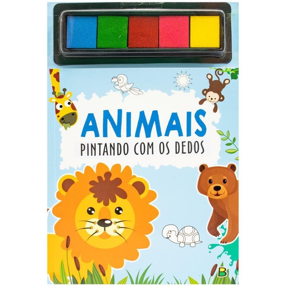 Pintura Divertida com Dedos: Livro de Animais para Crianças Criativas