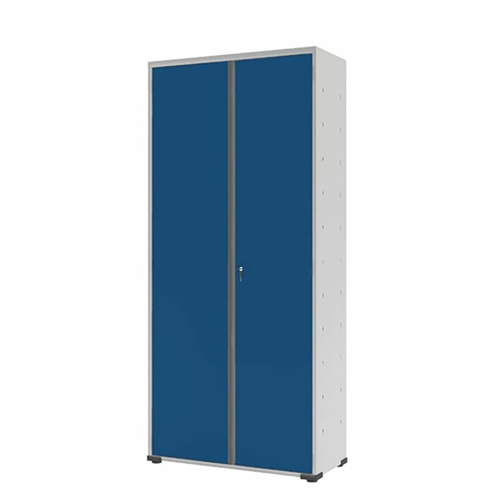 Armário Elite Aço Cinza Cristal/Azul – Organização Moderna e Resistente