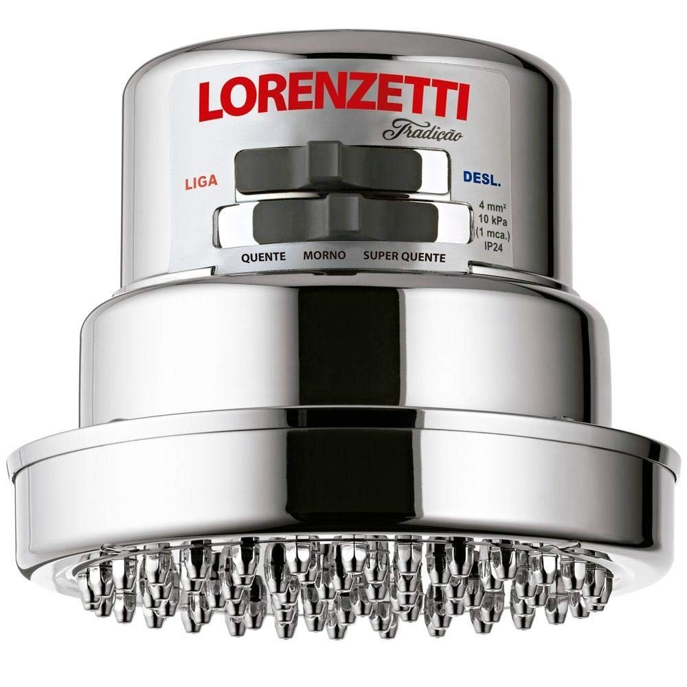 Chuveiro Tradição 220V 6800W Lorenzetti – Banho Confortável com Estilo Cromado