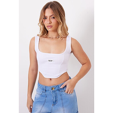 Cropped Regata Branco Planet Girls: Estilo e Conforto