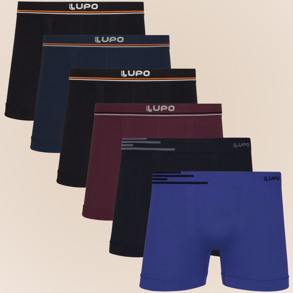 Cueca Boxer Lupo Microfibra: Conforto Sem Costura!
