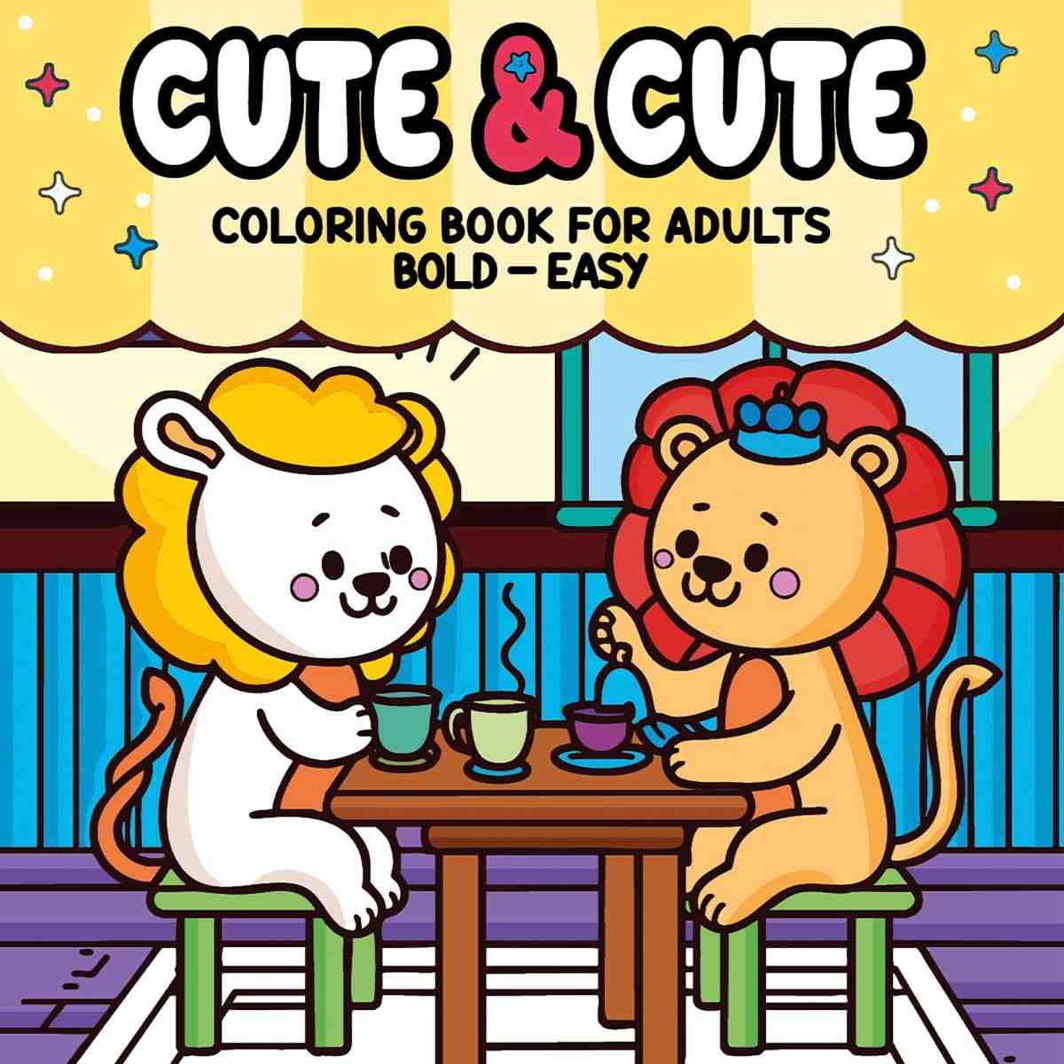 Cute & Cute Coloring Book for Adults: 32 Ilustrações Fofas para Relaxar e Criar