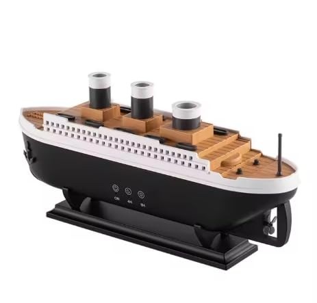 Difusor de Aroma Titanic Umidificador LED Colorido com Controle Remoto - O Navio da Relaxação