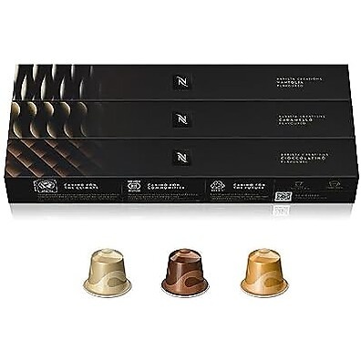 Nespresso: Trio de Sabores (Baunilha, Caramelo, Chocolate) - 30 Cápsulas