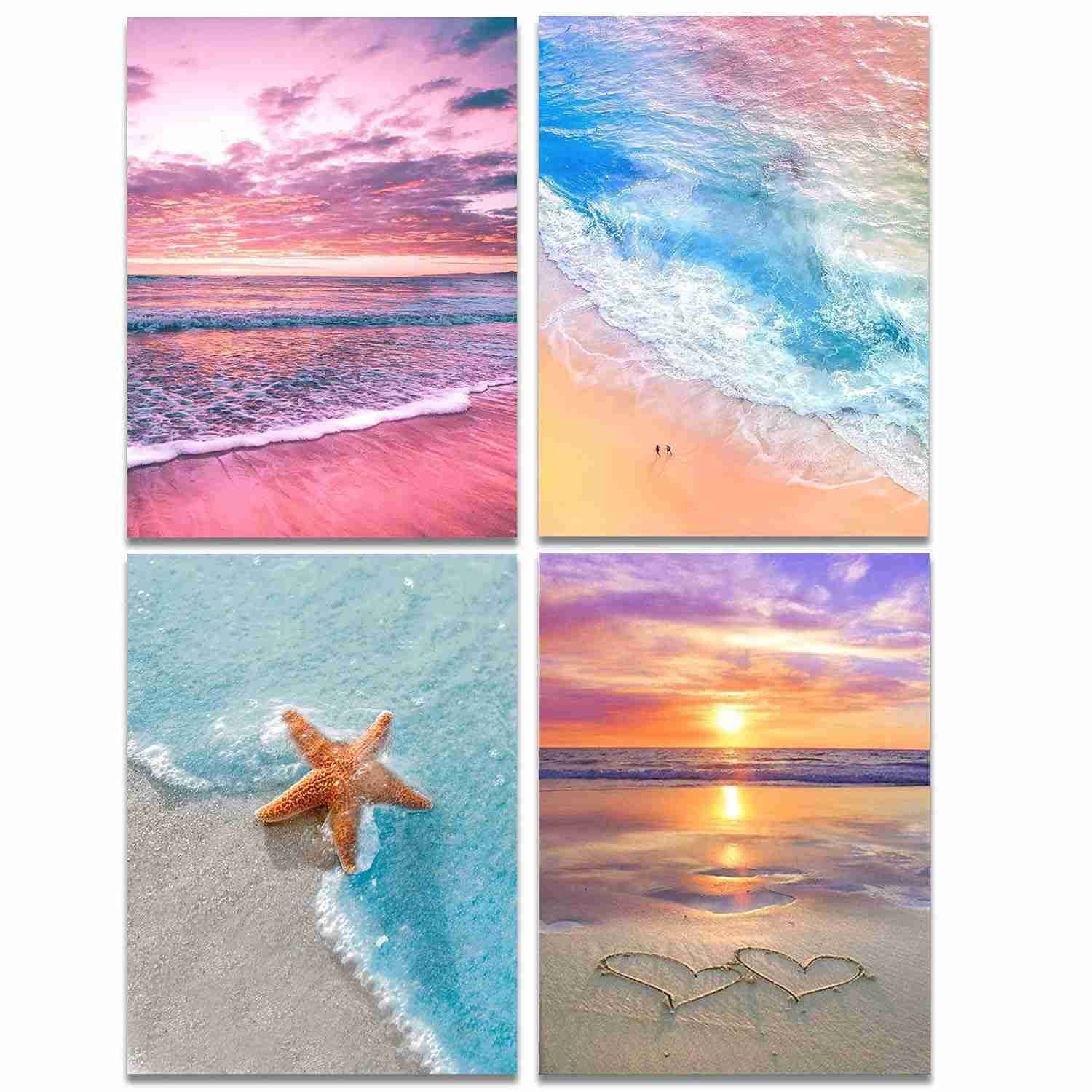 Muzagroo Art - Pacote com 4 Kits de Pintura de Diamante 5D para Adultos - Artesanato DIY com Tela 30x40cm