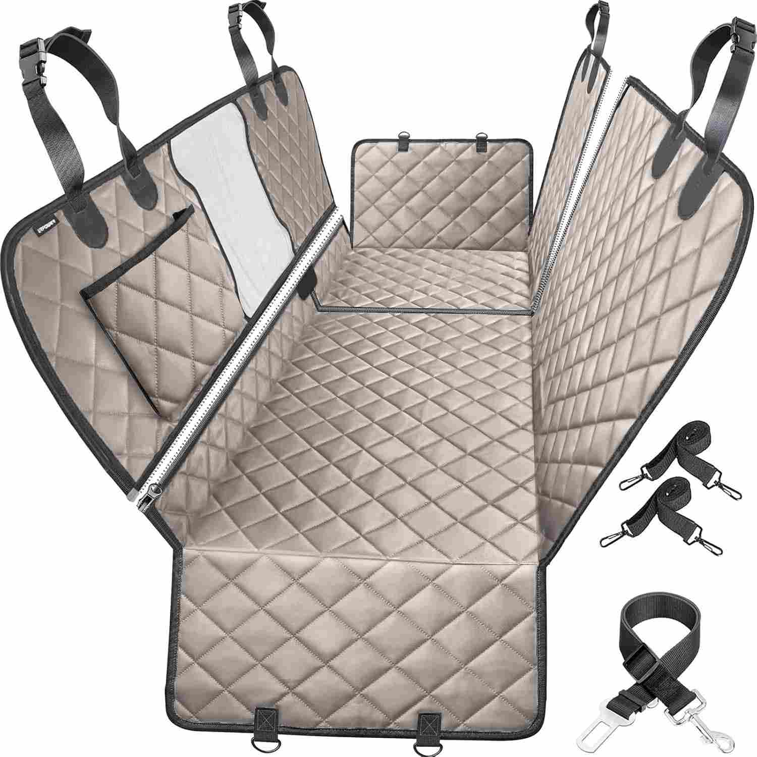URPOWER Capa de Assento de Carro 6 em 1 para Cães: Proteção Impermeável e Conforto Dividido 60/40