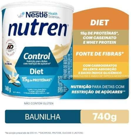 Pó para Preparo de Bebida Baunilha Diet Zero Lactose Nutren Control Lata 740g